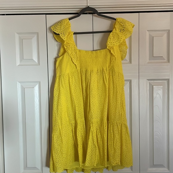 NEW Lilly Pulitzer Asteria Yellow Eyelet Babydoll Dress - Picture 10 of 10